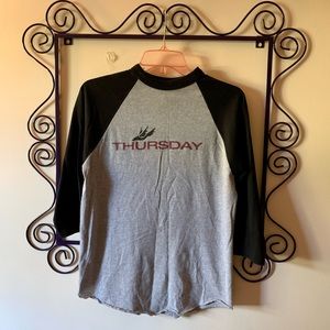 Vintage Thursday emo band 3/4 sleeve baseball style shirt